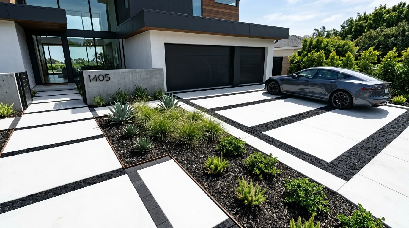 Driveway With Water-Friendly Design